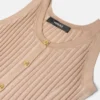 Robe longue sans manches en maille côtelée Vanisé Robe longue sans manches en maille côtelée Vanisé