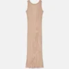 Robe longue sans manches en maille côtelée Vanisé Robe longue sans manches en maille côtelée Vanisé