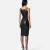 Robe midi corset en cuir