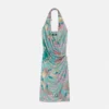 Robe midi à dos nu Barocco Underwater