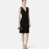 Robe midi en cady avec épingle de sûreté
