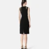 Robe midi en cady avec épingle de sûreté