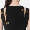 Robe midi en cady avec épingle de sûreté
