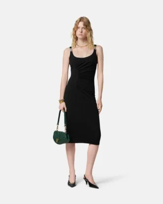 Robe midi en jersey crêpe stretch