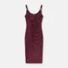 Robe midi en jersey de viscose