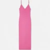 Robe midi en jersey de viscose