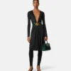 Robe midi en jersey de viscose