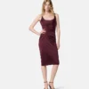 Robe midi en jersey de viscose