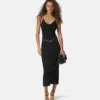 Robe midi en jersey de viscose