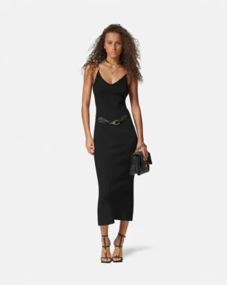 Robe midi en jersey de viscose