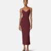 Robe midi en jersey de viscose