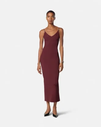 Robe midi en jersey de viscose