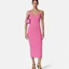 Robe midi en jersey de viscose