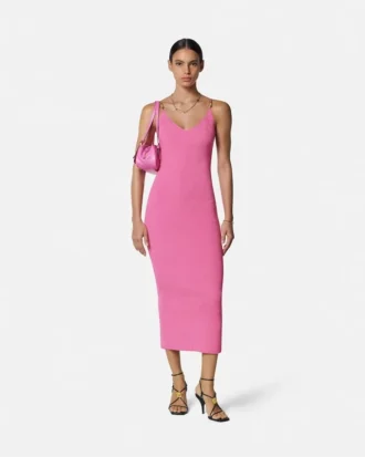 Robe midi en jersey de viscose