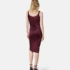 Robe midi en jersey de viscose