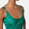 Robe midi en jersey de viscose