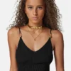 Robe midi en jersey de viscose