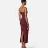 Robe midi en jersey de viscose
