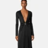 Robe midi en jersey de viscose