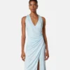 Robe midi en jersey de viscose