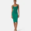 Robe midi en jersey de viscose
