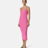 Robe midi en jersey de viscose