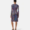 Robe midi en jersey de viscose imprimé Robe midi en jersey de viscose imprimé