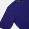 Robe midi en maille jacquard à motif V intégral Robe midi en maille jacquard à motif V intégral