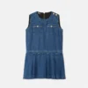 Robe plissée en denim pour enfant Robe plissée en denim pour enfant