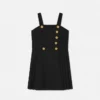 Robe plissée en laine mélangée pour enfants Robe plissée en laine mélangée pour enfants
