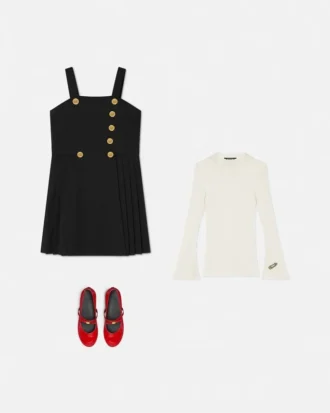 Robe plissée en laine mélangée pour enfants