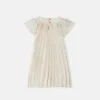 Robe plissée en twill imprimé pour enfant Robe plissée en twill imprimé pour enfant