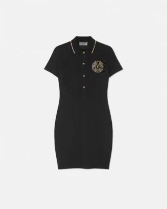 Robe polo midi V-Emblem