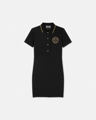 Robe polo midi V-Emblem