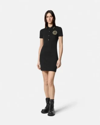 Robe polo midi V-Emblem