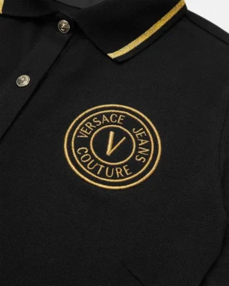 Robe polo midi V-Emblem