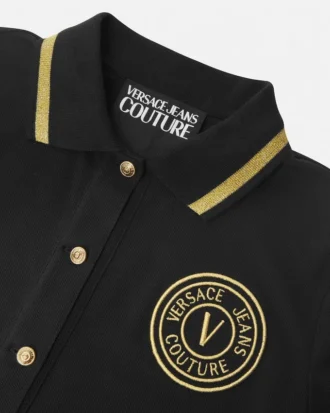 Robe polo midi V-Emblem
