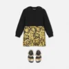 Robe sweat en jersey de coton imprimé pour bébé Robe sweat en jersey de coton imprimé pour bébé