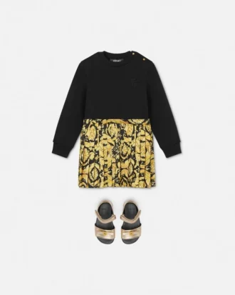 Robe sweat en jersey de coton imprimé pour bébé