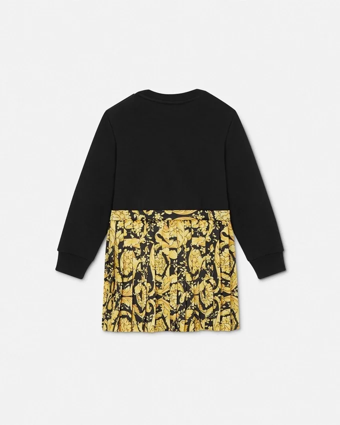 Robe sweat en jersey de coton imprimé pour bébé Robe sweat en jersey de coton imprimé pour bébé