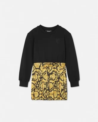 Robe sweat-shirt en jersey de coton imprimé pour enfant