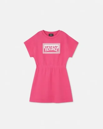 Robe sweat-shirt imprimée en jersey de coton pour enfant