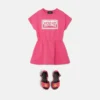 Robe sweat-shirt imprimée en jersey de coton pour enfant Robe sweat-shirt imprimée en jersey de coton pour enfant