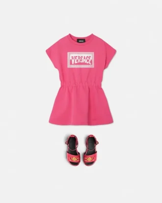Robe sweat-shirt imprimée en jersey de coton pour enfant
