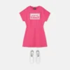 Robe sweat-shirt imprimée en jersey de coton pour enfant Robe sweat-shirt imprimée en jersey de coton pour enfant