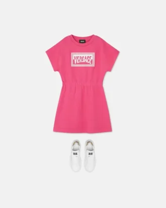 Robe sweat-shirt imprimée en jersey de coton pour enfant