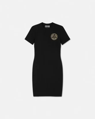 Robe t-shirt avec emblème en V