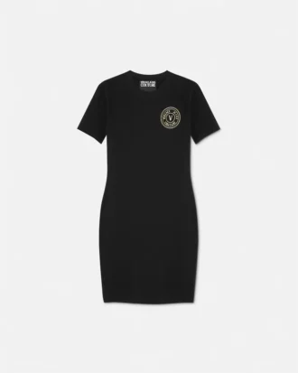 Robe t-shirt avec emblème en V