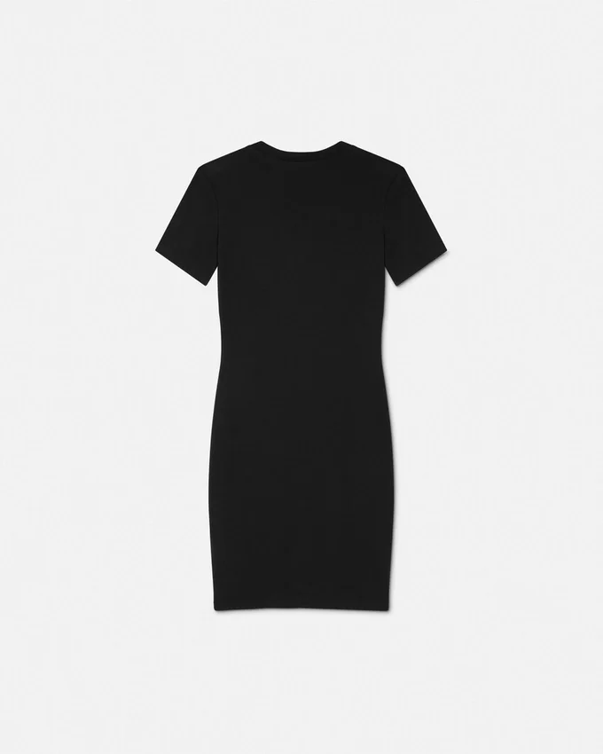 Robe t-shirt avec logo institutionnel en cristal Robe t-shirt avec logo institutionnel en cristal