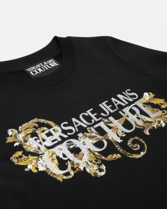 Robe t-shirt Barocco à contours en cristaux